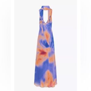 Zara Foulard Print Long Dress